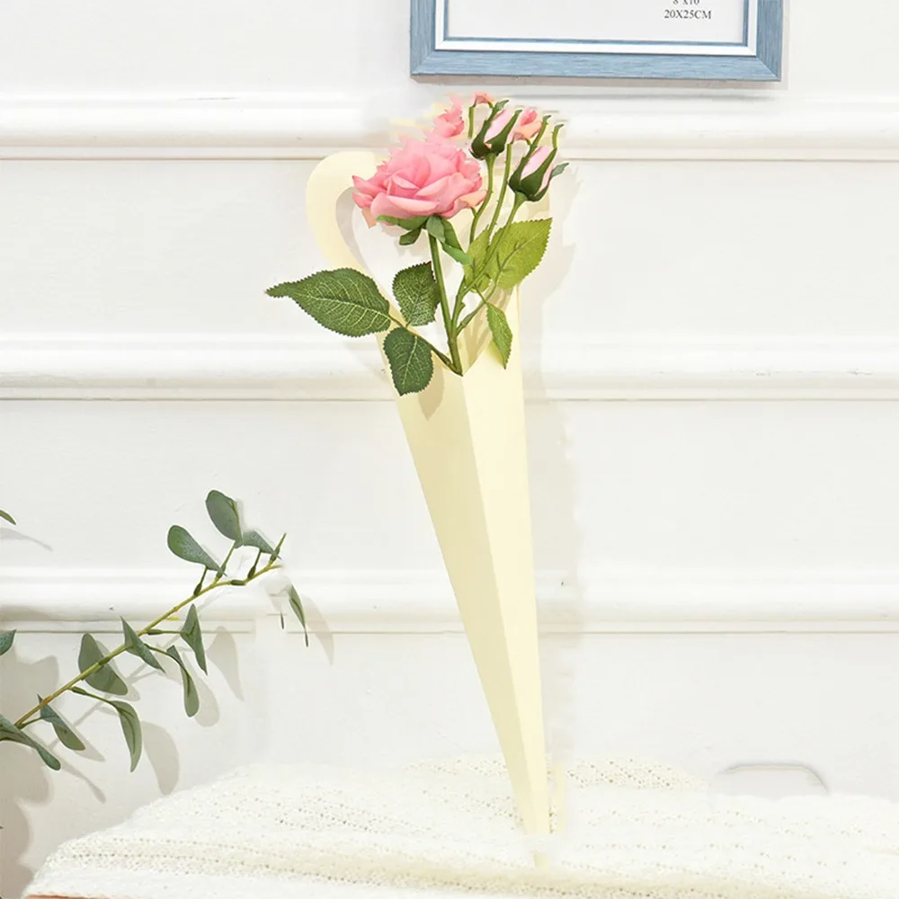 

10pcs Romantic Heart Single Flower Box Paper DIY Hand-held Flower Box Portable Flower Arrangement Box Valentine's Day Gift
