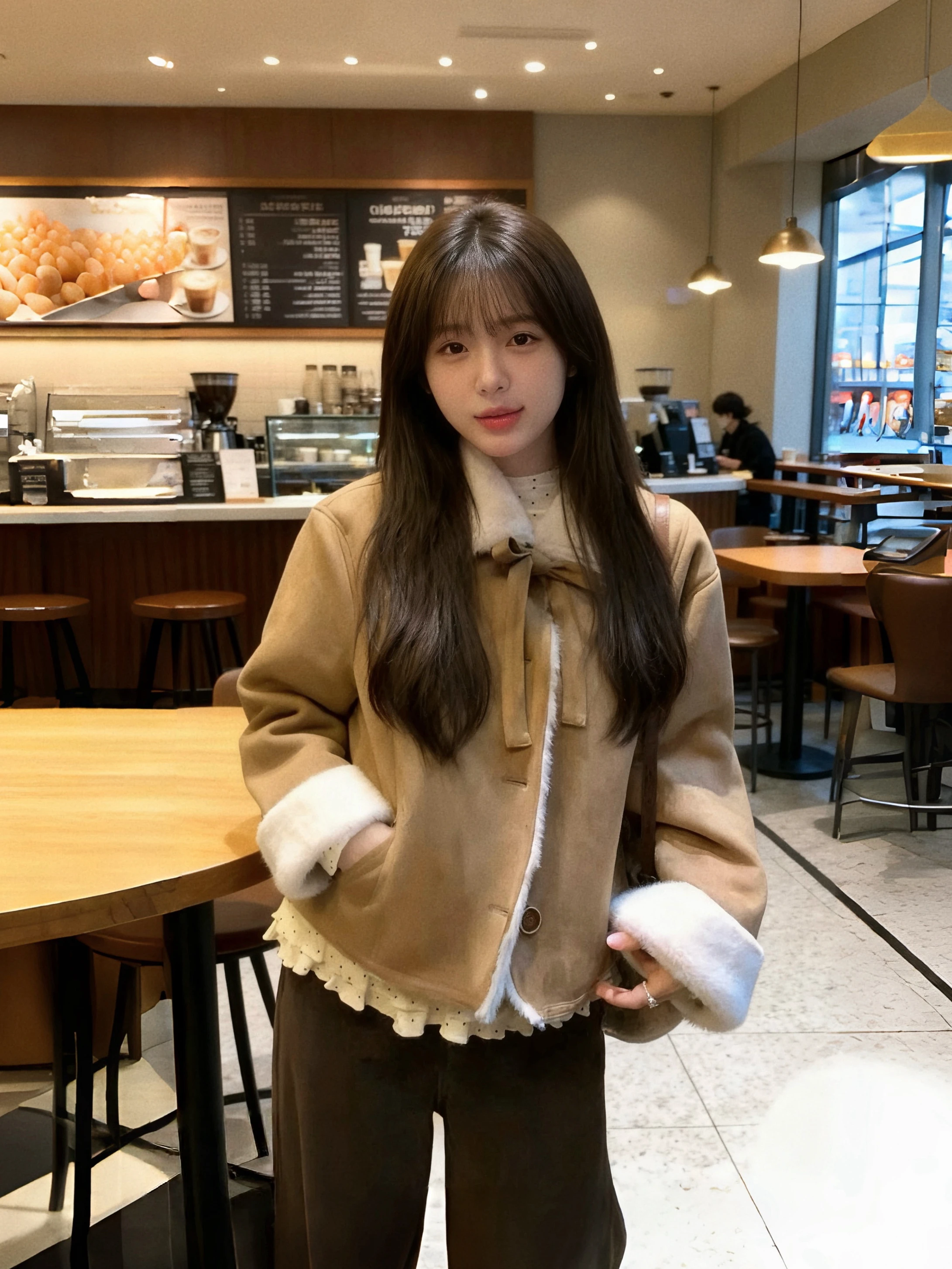 

Retro Khaki Lamb Fur Jaet Women's Autumn Winter Loose Casual Versatile Warm Coat Top Casual Sle Loose Fit Ladies Coat