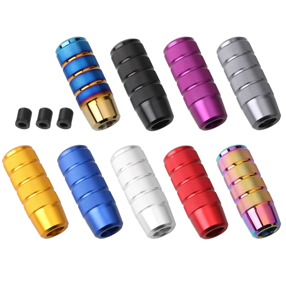 

Hot Sale 95MM Non-Slip Gear Shift Knob Manual Transmission Aluminum Knurled Shifter Lever Knob Fit For Universal Car