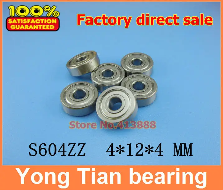 

500pcs/lot free shipping SUS440C environmental corrosion resistant stainless steel deep groove ball bearings S604ZZ 4*12*4 mm