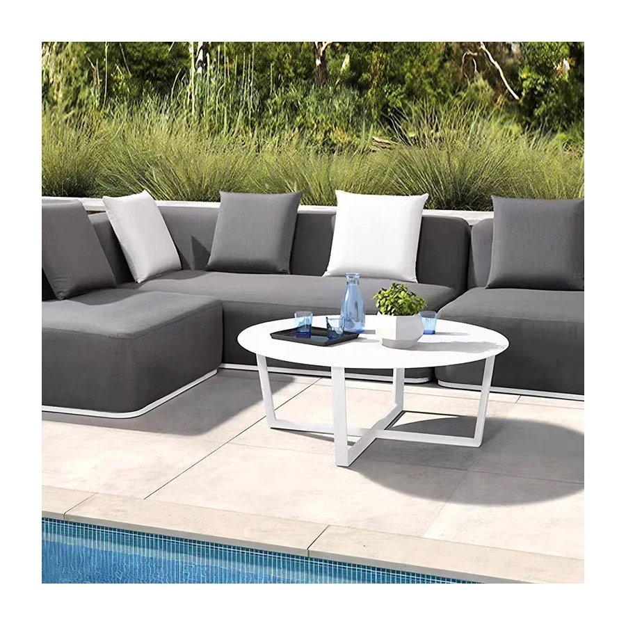 

Luxury Modular Outdoor Sofa Set Waterproof Foam with Aluminum Cushion for Apartment & Garden Sun Pool Side