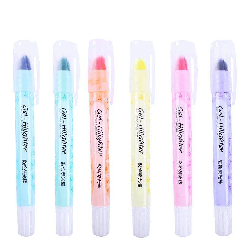 Gel Bíblia Highlighters, Pastel Canetas Gel, Pastel, cores sortidas, Marcadores Bíblia, Bonito, Estudo, Journaling, Material Escolar, 6 pcs Set