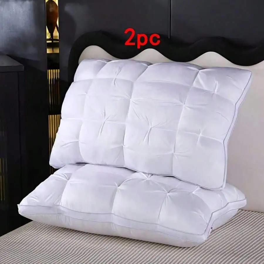 King-Size Pillow Set (2-Pack) - Hotel-Quality Deep Sleep Pillows, Luxurious, Soft, Fluffy, And Breathable Down-Like Pillows, Sui