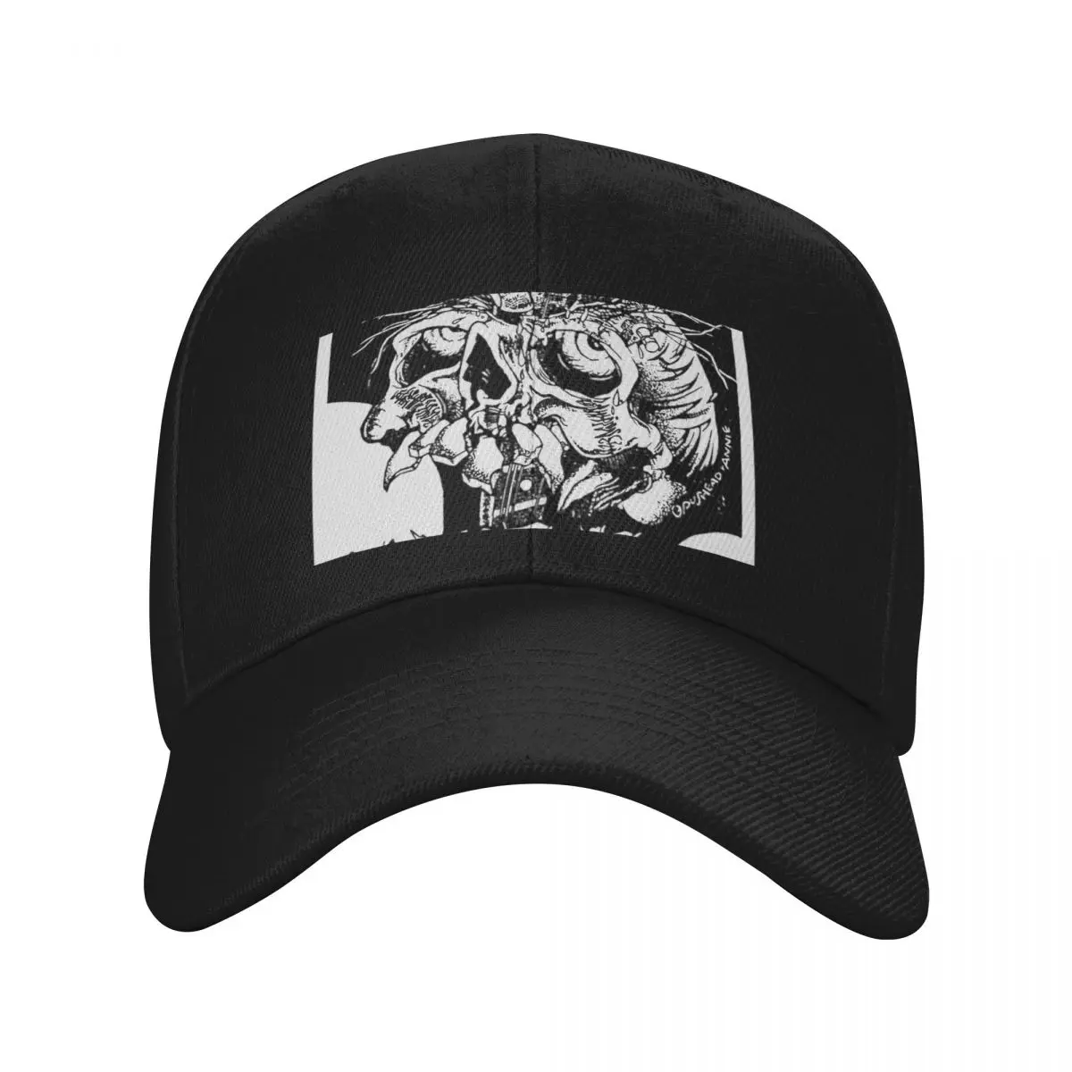 Pushead Septic Death Black And White Vintage Baseball Cap Anime Sun Hat For Children Men's Caps Women's