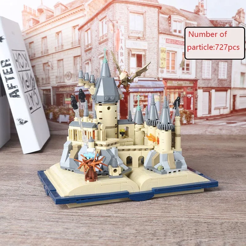 727 pz elettrico magic Brick creatival castello medievale serie architettura scolastica modello Building Blocks regali giocattoli bambini adulti