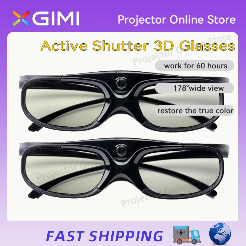 Original XGIMI Shutter 3D Glasses DLP-Link Liquid Crystal Rechargeable Virtual Reality LCD Glass for XGIMI H2 Horizon Halo AURA