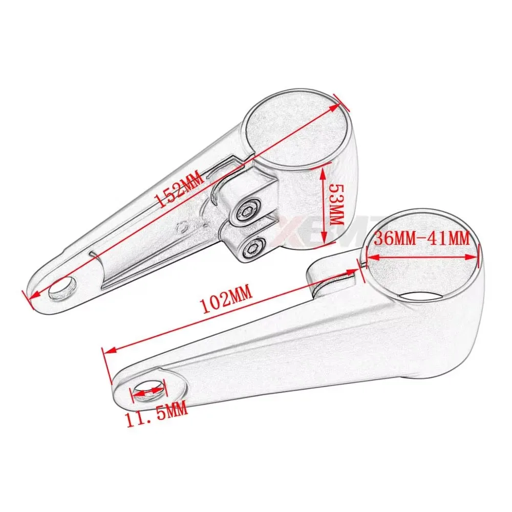 35 مللي متر 39 مللي متر 41 مللي متر دراجة نارية العلوي جبل بين قوسين المشبك شوكة الأذن ل مقهى المتسابق المروحية بوبر