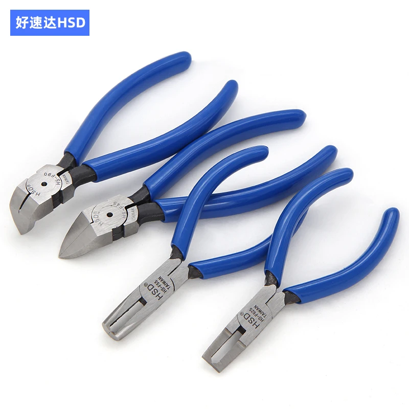 Plastic Nozzle Pliers 45/90 Degree Diagonal Shaped Shear Thin Mouth F90 Flat End Cutting 6 inch 215 alloy steel