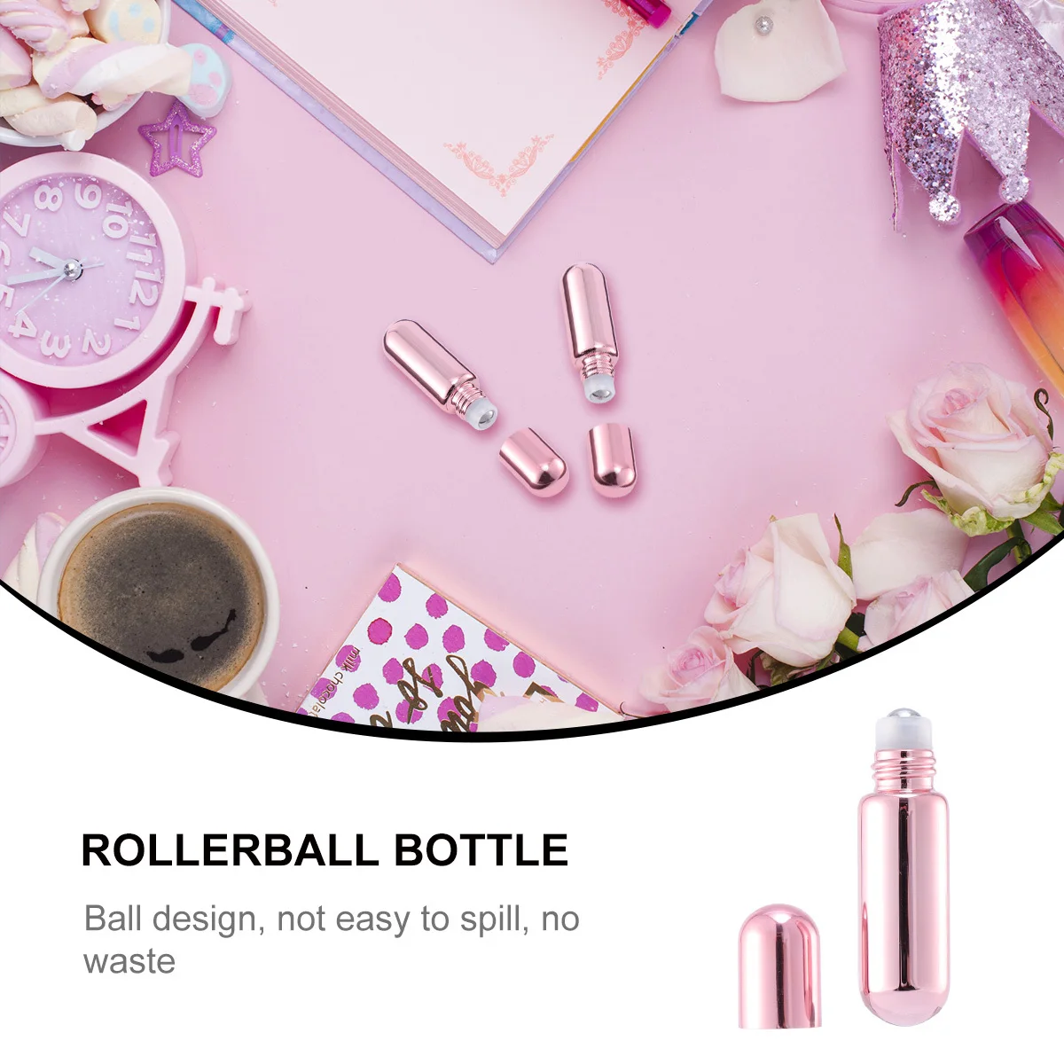 12Pcs 5ml 롤러 볼 병 품질 재료 누출 방지 여행 향수 로션 용기 롤러 병 롤온 병