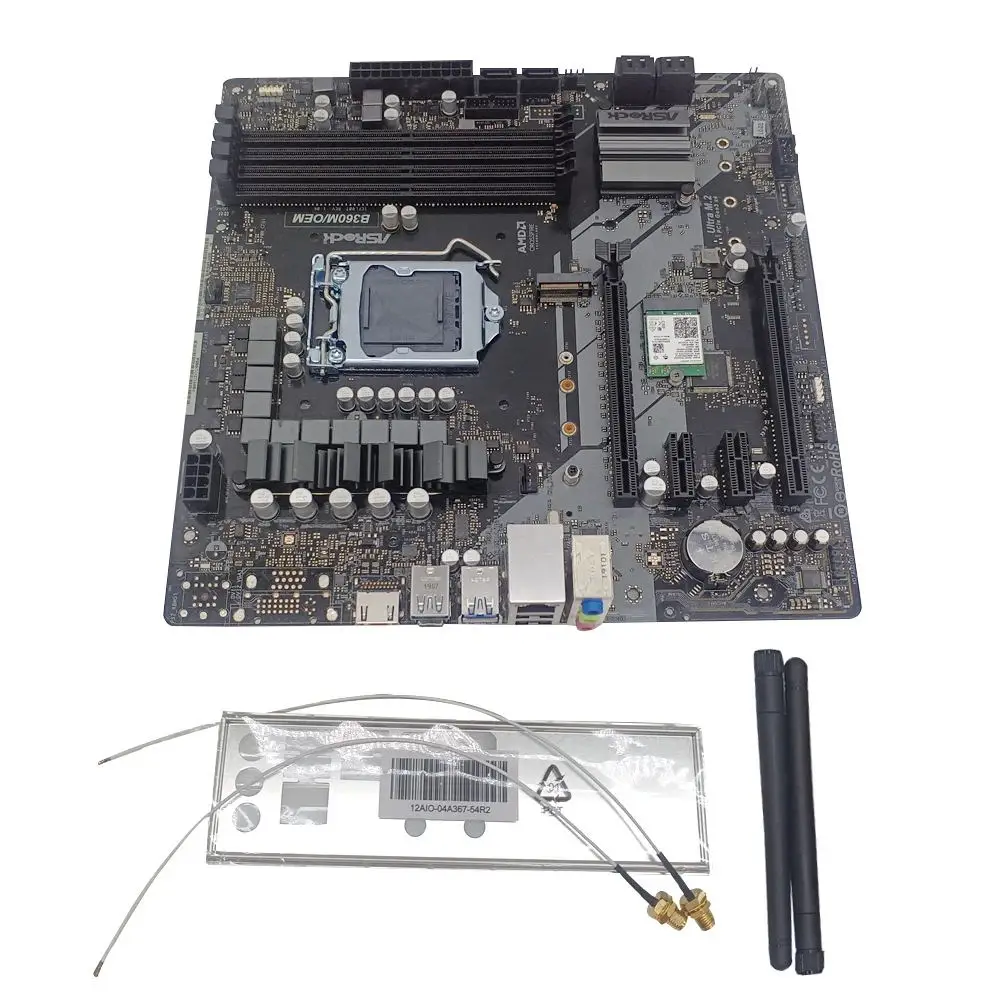 Imagem -03 - Asrock-motherboard B360m Oem Intel B360 Lga 1151 Núcleo de Apoio I5-9400f I38300 I59600 I3-9300 Cpu Ddr4 M.2 Micro Atx