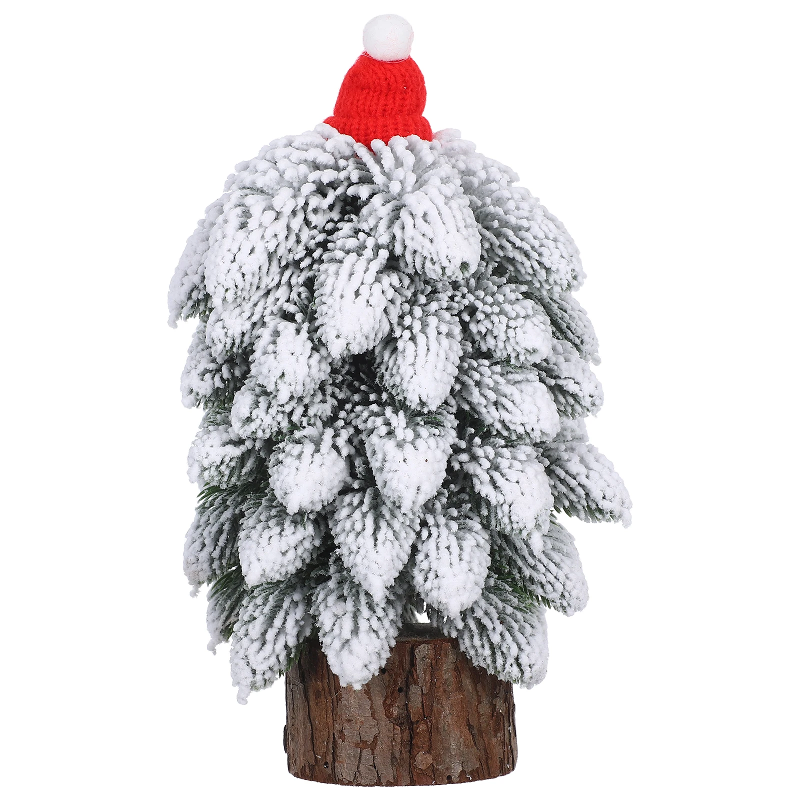 

Mini Christmas Tree 9 Inch Tabletop Artificial Pine Tree Wooden Base Desktop Ornament for Festive Home Party Desktop Ornament