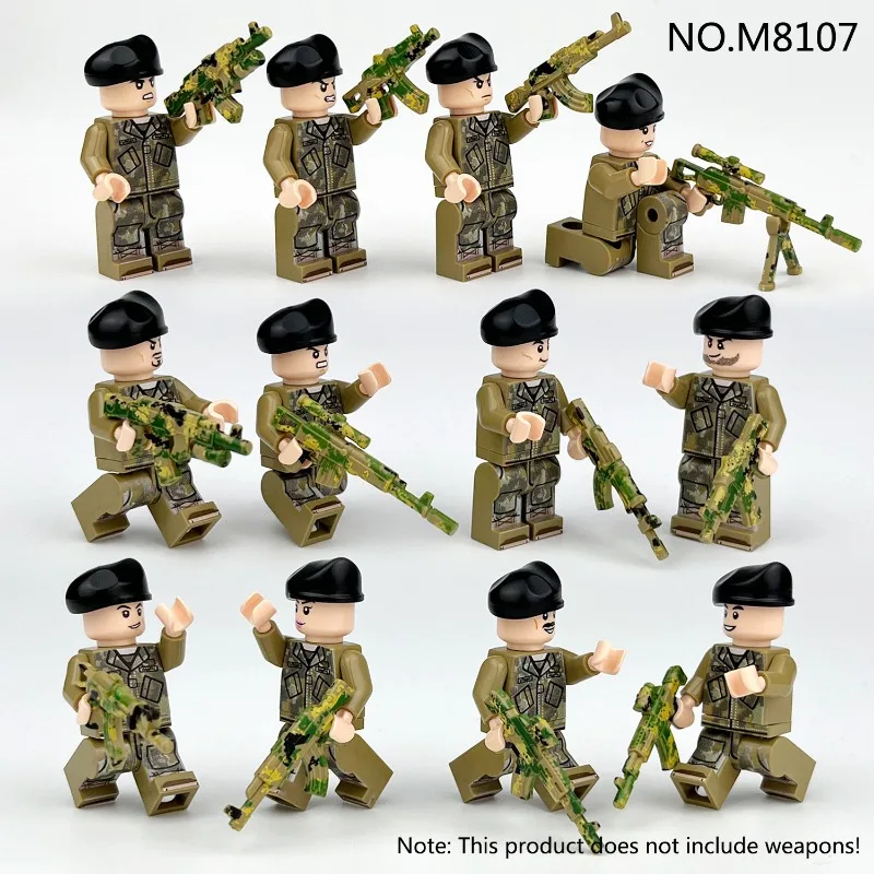 Air Assault Division 8107 Militärjägerflugzeug, Minifiguren, Zeichentrickfiguren, Geburtstagsgeschenke, Lernspielzeug. – Detail 7
