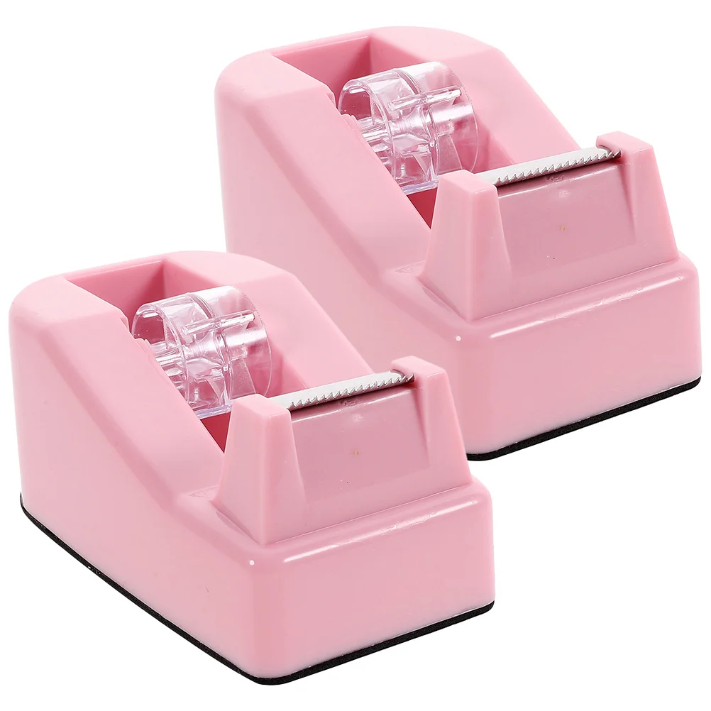 2Pcs Tape Dispenser Holder Compact Design for Desk Storage Lightweight Cutter for Home Office Stationery Essentials