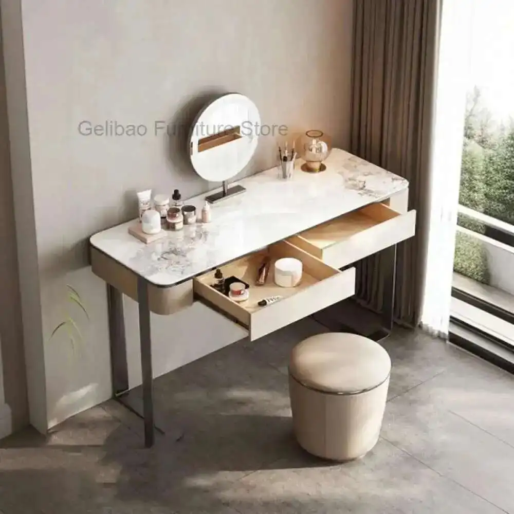 

Decoration Vanity Table Dresser Storage Modern Vanity Table Livingroom Maquilleuse Meuble Avec Miroir Bedroom Furniture
