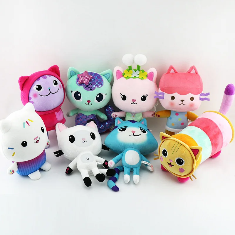 

2022 New Hot Selling Gabby Dollhouse Plushie Toys Anime Dollhouse soft Plush Toy Mercat Fish Cartoon Stuffed Dolls For Kids Gift