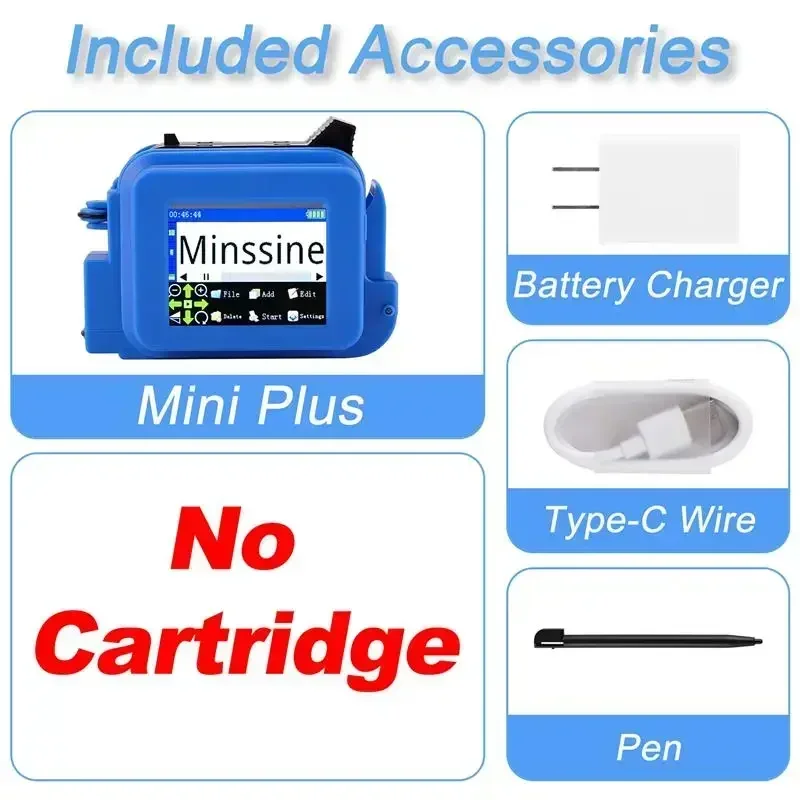 Neu! 12,7 mm Düse Mini-Handheld-Tintenstrahldrucker QR Barcode Batch Datum Nummer Logo Ablaufdatum Codiermaschine Nicht verschlüsselt