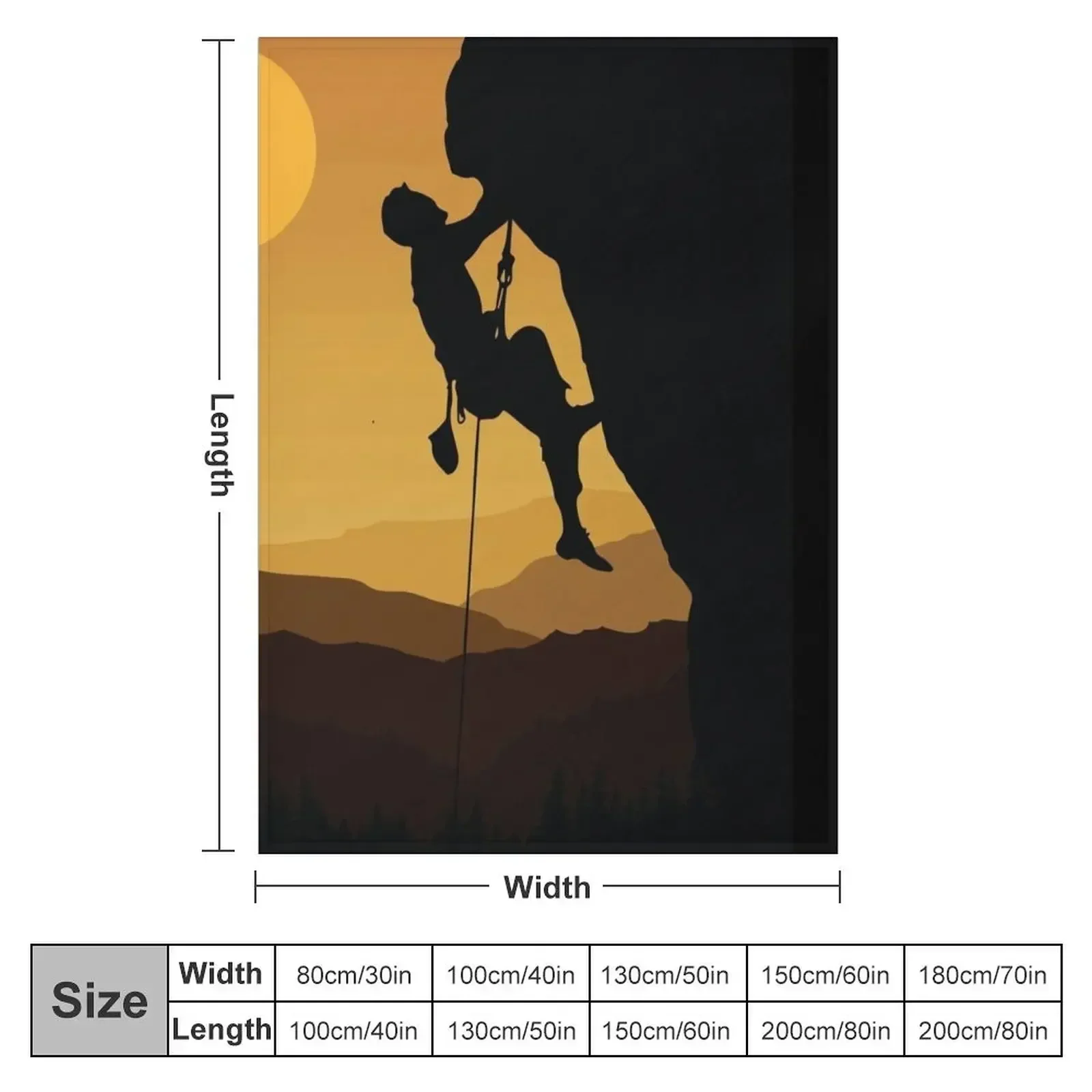 Retro Rock Climbing Bouldering 80s Mountain Rock Climber Throw Blanket Decorative Beds Multi-Purpose Luxury Blankets