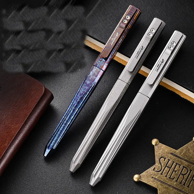 

5.2" New Titanium Alloy Working Write Tool Signature Ballpoint Gel G2 Pen W/Cilp for Outdoor Camping Hiking