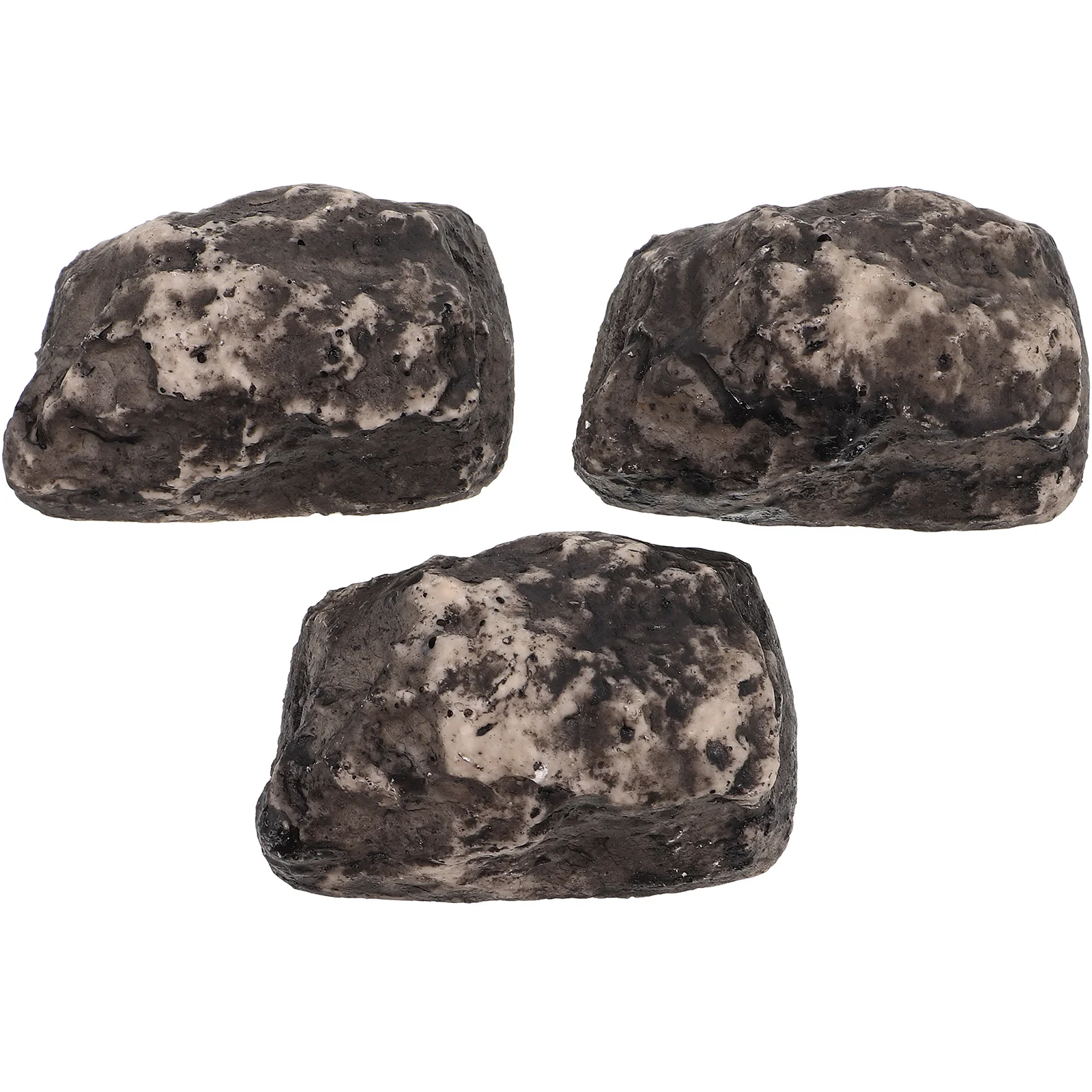 3Pcs Stone Key Box Resin Made Outdoor Waterproof Hidden Key Storage for Garden Yard Decorative Rock Safe Holder
