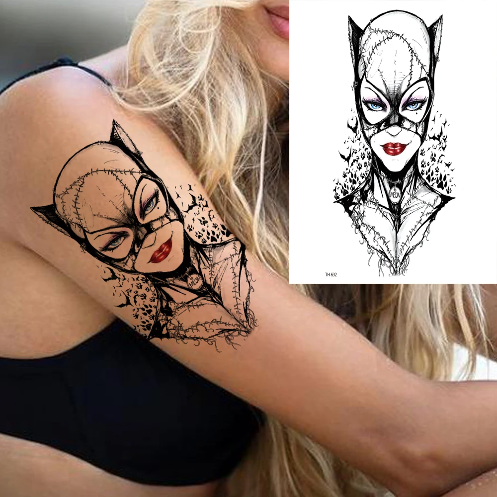 Tatuagem à prova dwaterproof água adesivos homem mulher durável flor braço sexy gueixa ins vento perna arte cicatriz cobrindo simulação adesivo