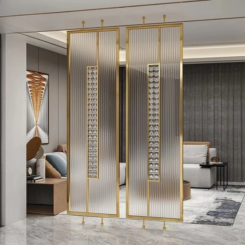 

Stainless steel luxury room partition living room and dining room partition design