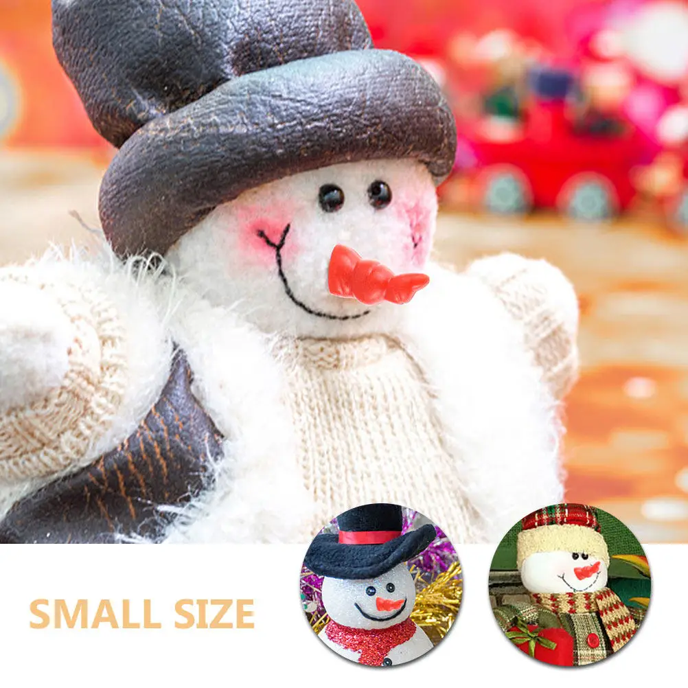 150Pcs Plastic Noses For Christmas Crafts Xmas Crafts Supplies Triangle Small Snowman Making Accessories Mini