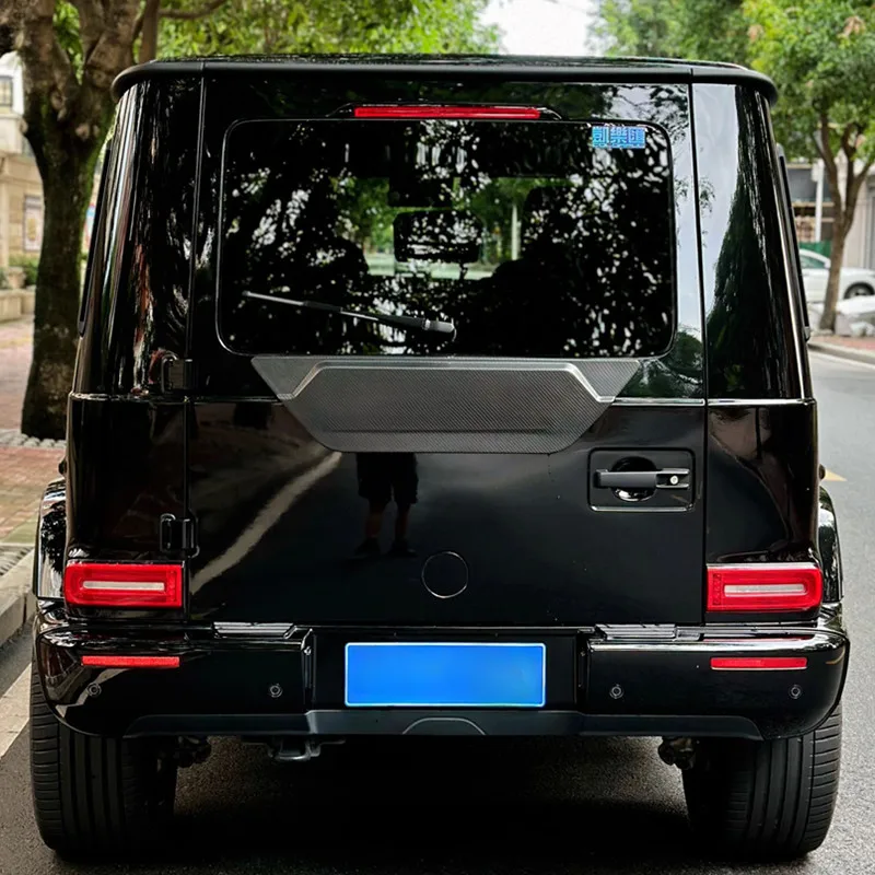 Carbon Fiber Tailgate Cover For Benz G Class G350 G400 G450d G500 G63 W464 W465 2019‑2026 Rear Trunk Panel Exterior Decor Parts