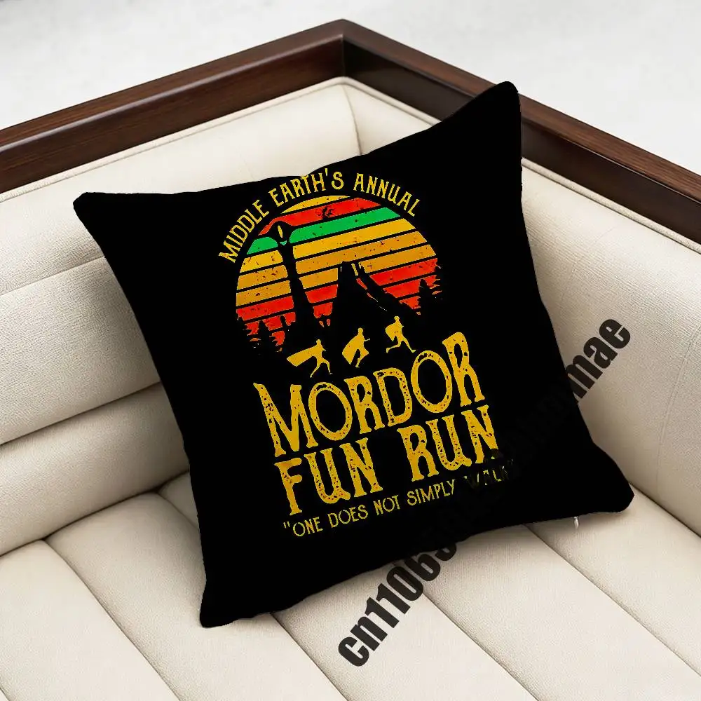 

FOR Middle EarthS Annual Mordor Fun Run Throw Pillow Case Sham 45x45cm 40x40cm Square Car Pillowcase Pad Cushion Cover