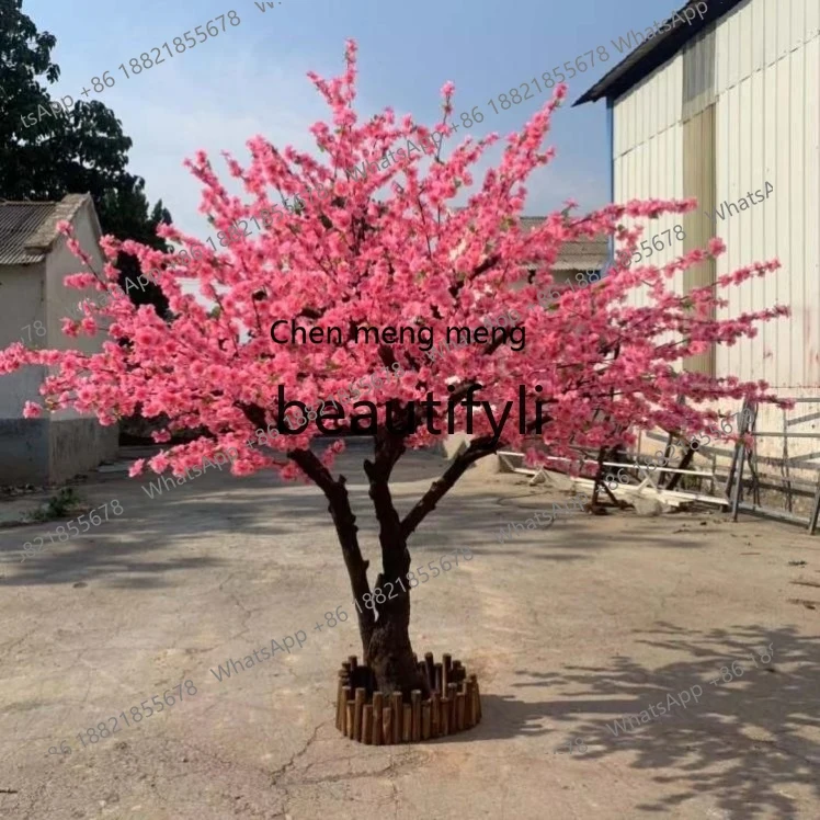 N178 Bionic flower fake peach tree peach blossom plant simulation cherry plum blossom wishing tree