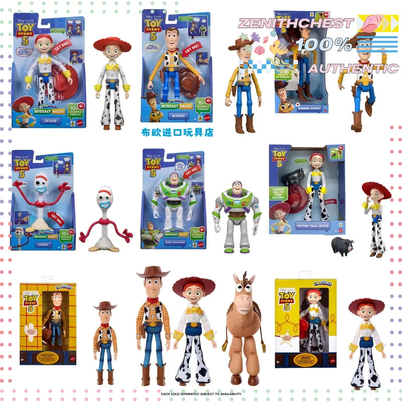 

Original Mattel Toy Story 5 Woody Jessie Talking Interactive Posable Action Figure Collectible Doll For Adult Collectors