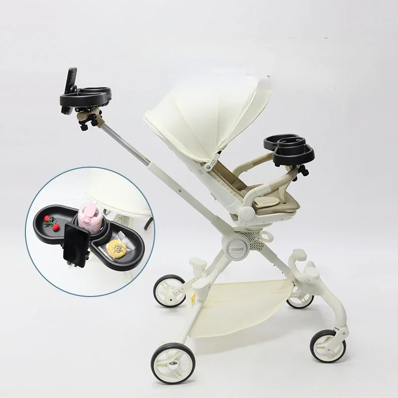 Baby Stroller Accessories  Dining Plates, Baby Car Armrest Tray, Umbrella Car Trolley Dinner Tray Stroller Organizer Storage