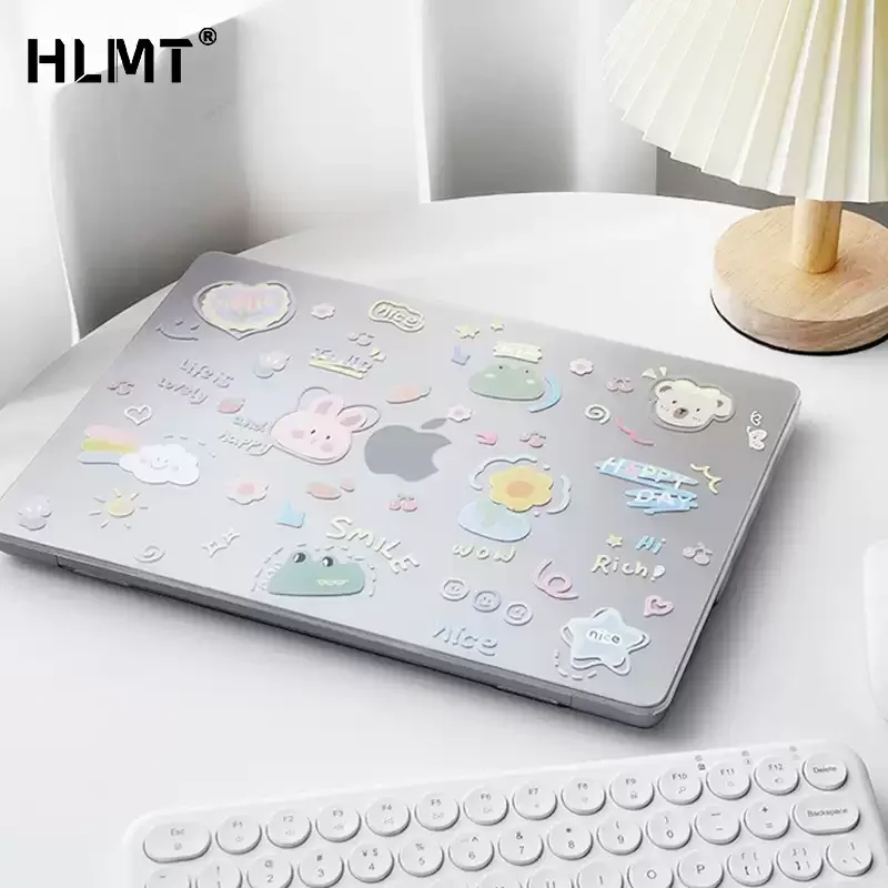 Cute Crystal Laptop Case For Macbook Neo Air 13 15 Pro 13 14 16 M1 M2 M3 M4 M5 Chip Hard Cover For MacBook Sleeve Accessories