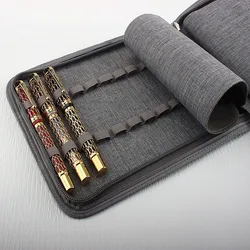 New 24 Pens Fountain Pen/Roller Pen PU Faux Leather/canvas Zipper Case Holder New