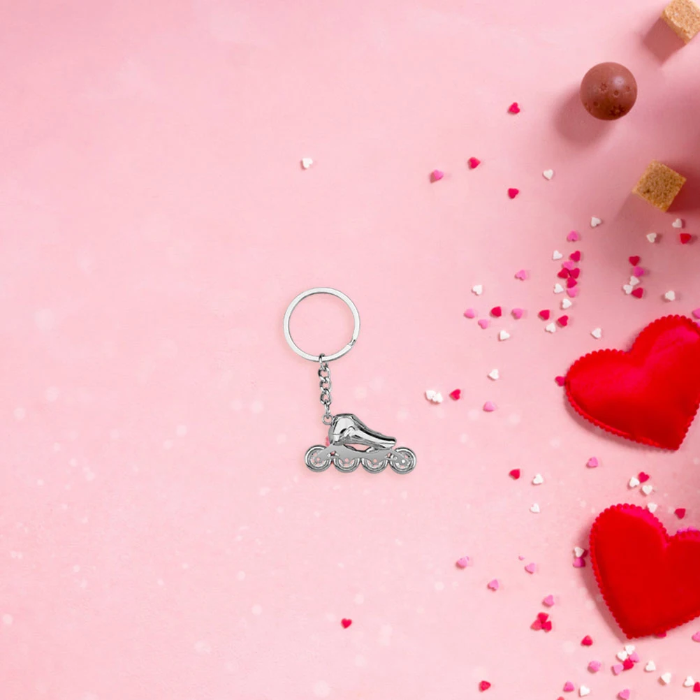 

3 Pcs Roller Skate Keychain Fashionable Alloy Inspirational Pendant Zinc Charm 80s Party Accessories Charms
