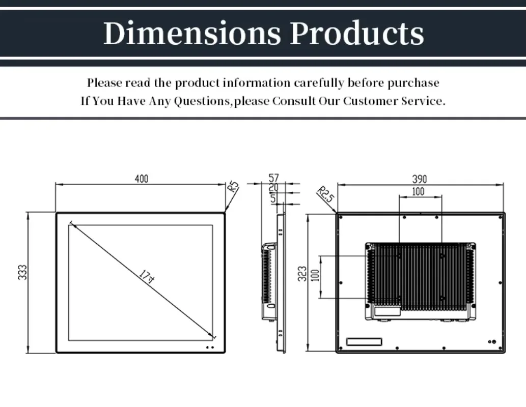 رخيصة 17 بوصة 1280*1024 شاشة تعمل باللمس بالسعة الصناعية جزءا لا يتجزأ من مروحة إطار مفتوح عالية الوضوح LCD الكمبيوتر