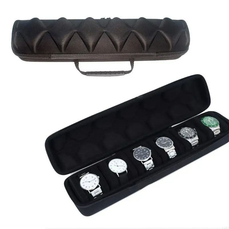 

6 Slot Watch Roll for Case Storage for Men Women Shockproof for Case