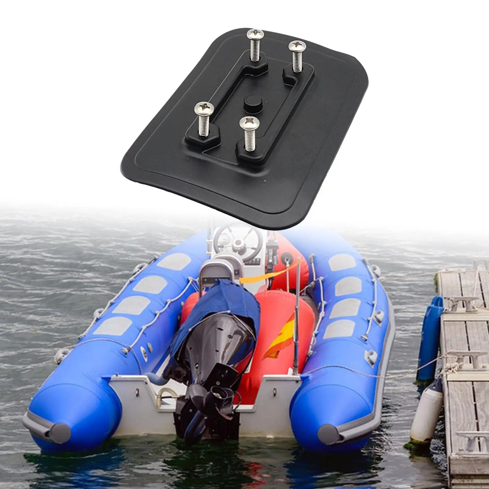 Supporto per canna da pesca in PVC, cuscinetto adesivo per gommone, kayak e sport all'aria aperta