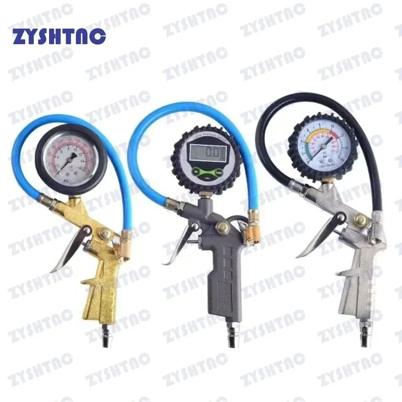 0-220/0-16BarPsi Car Tire Pressure Gauge Pressure Gun Type For Air Compressor Auto Motorcycle SUV Inflator Pump Tire Repair Tool