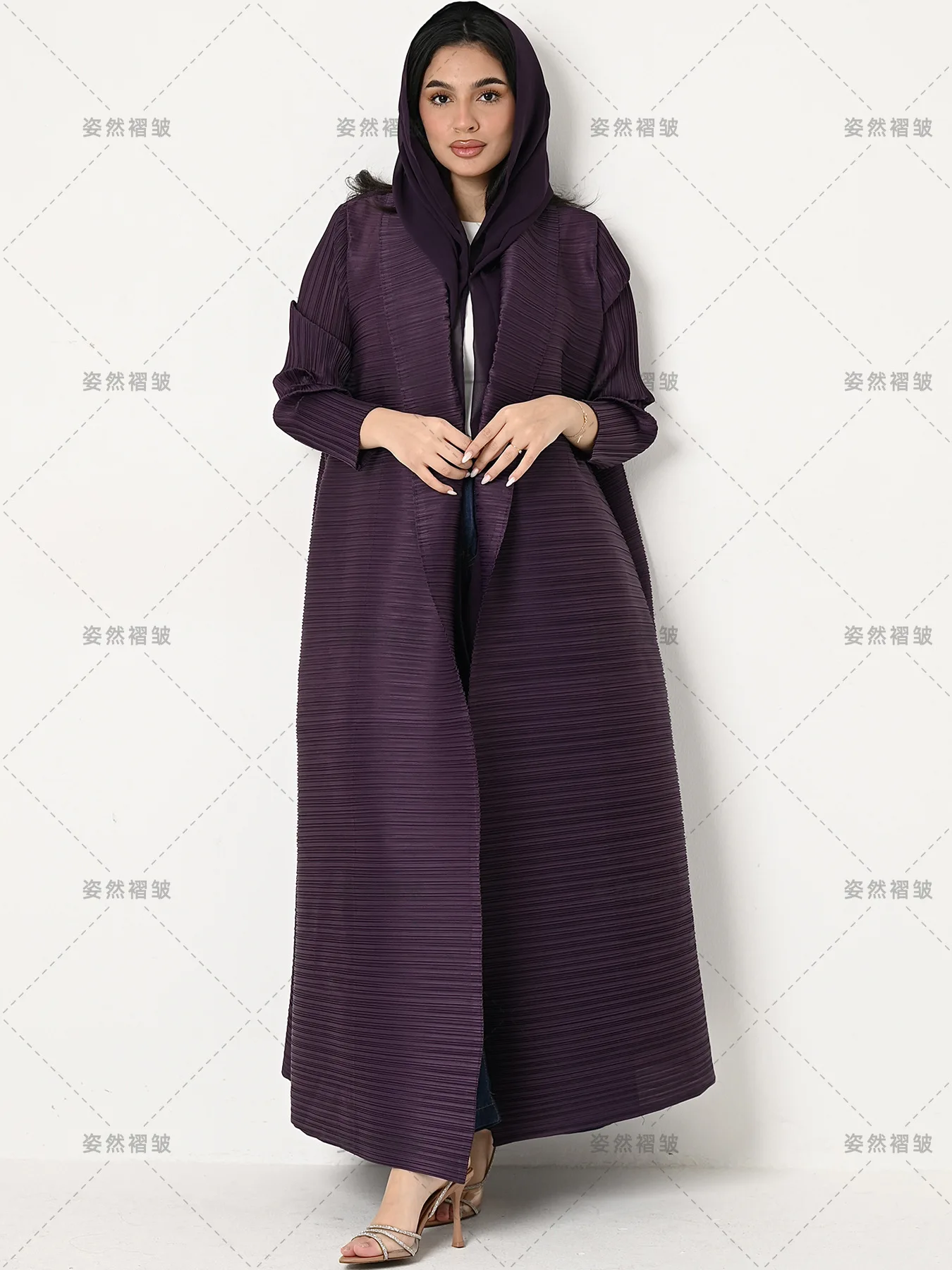 

Women's Outwear Abaya Muslim Fashion Dubai Abayas Solid Modest Turn Down Collar Cardigan Pockets Arab Long Robe Loose 2026