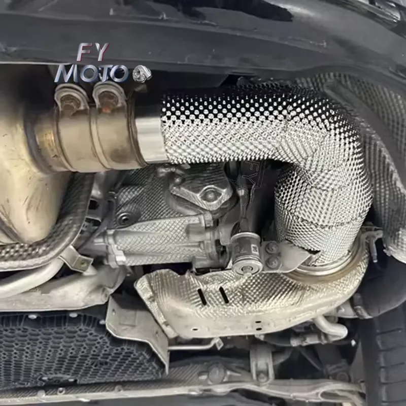 Exhaust Catted Downpipe for 19-24 911 carrera 992.1 3.0T / 25+ 911 carrera 992.2 with Heat Shield