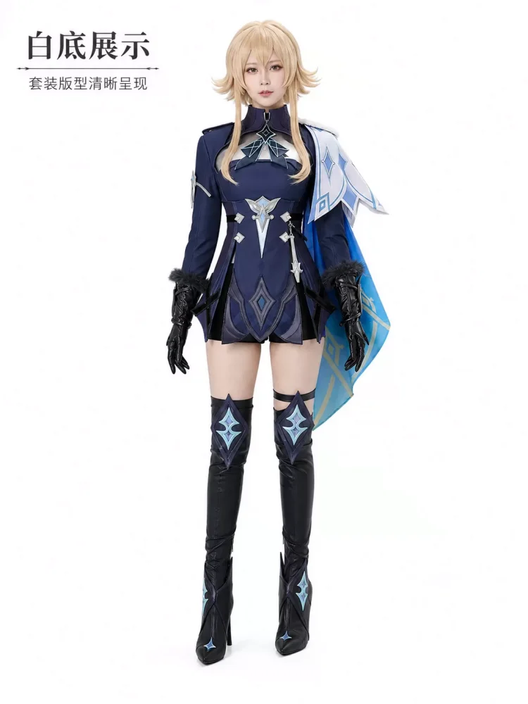 Stock Genshin Impact Lumine Cosplay Costume Anime Women Cool Dress Socks Halloween Comic-con Party Suit Role Play Clothing