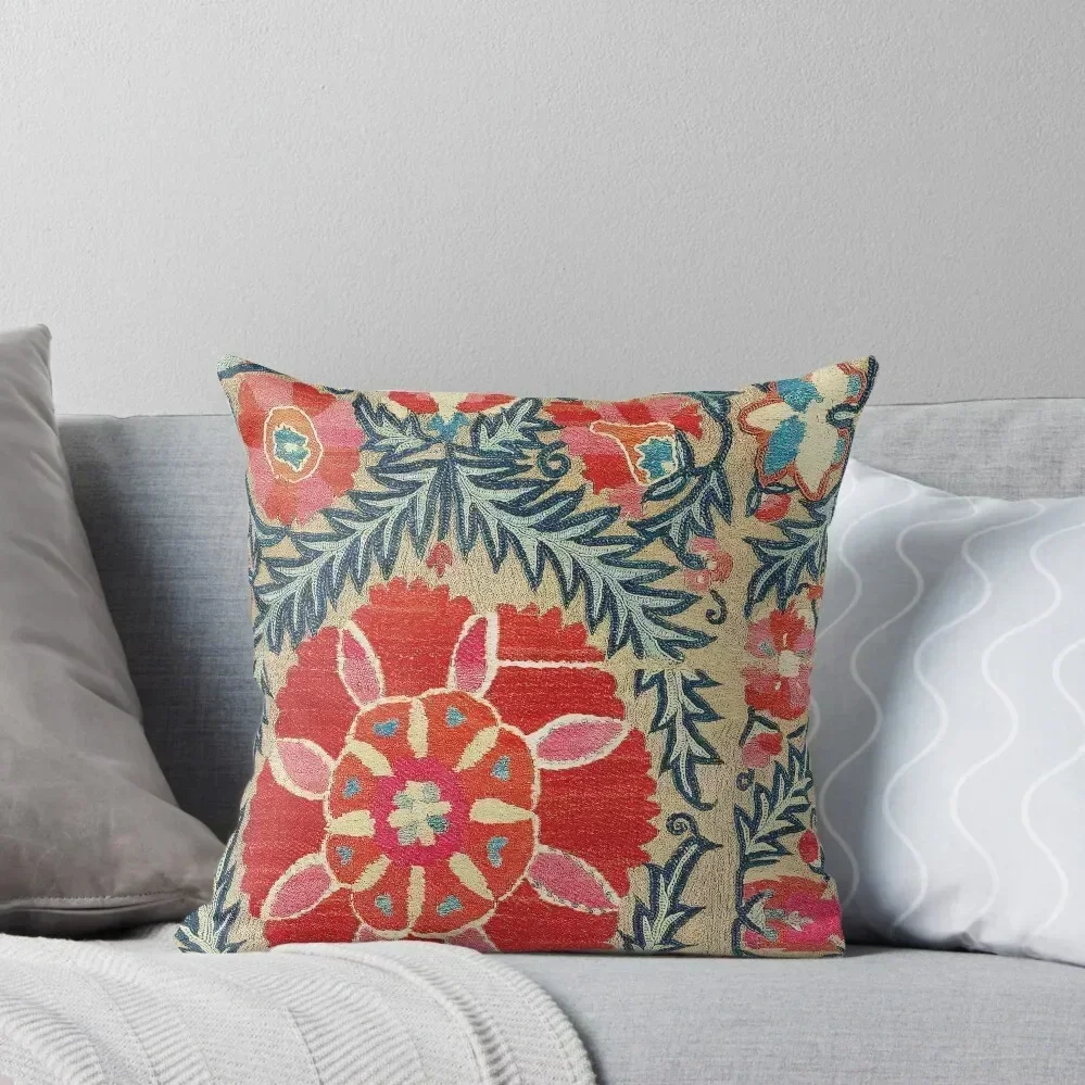 

18th Century Suzani Fragment Print Throw Pillow Sofa Covers For Living Room Pillow Covers Decorative Sofas Covers pillow