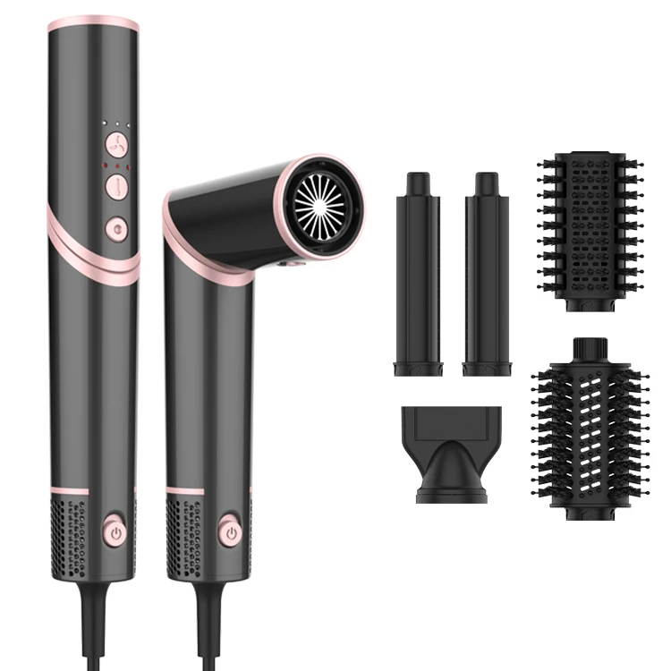 

Hot sell Multi Styler 5 in 1 With Hair Curler Straightener Brush Diffuser Hot Air Brush for Home Use Rotatable Multi Hair