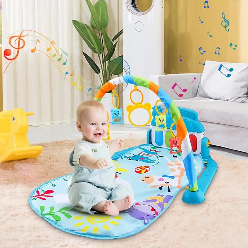 Toddler Play Gym Colorful Toys And Music Activity Gym For Toddler Non-slip Playmat Activity Gym For Toddler Play For 3-6-12