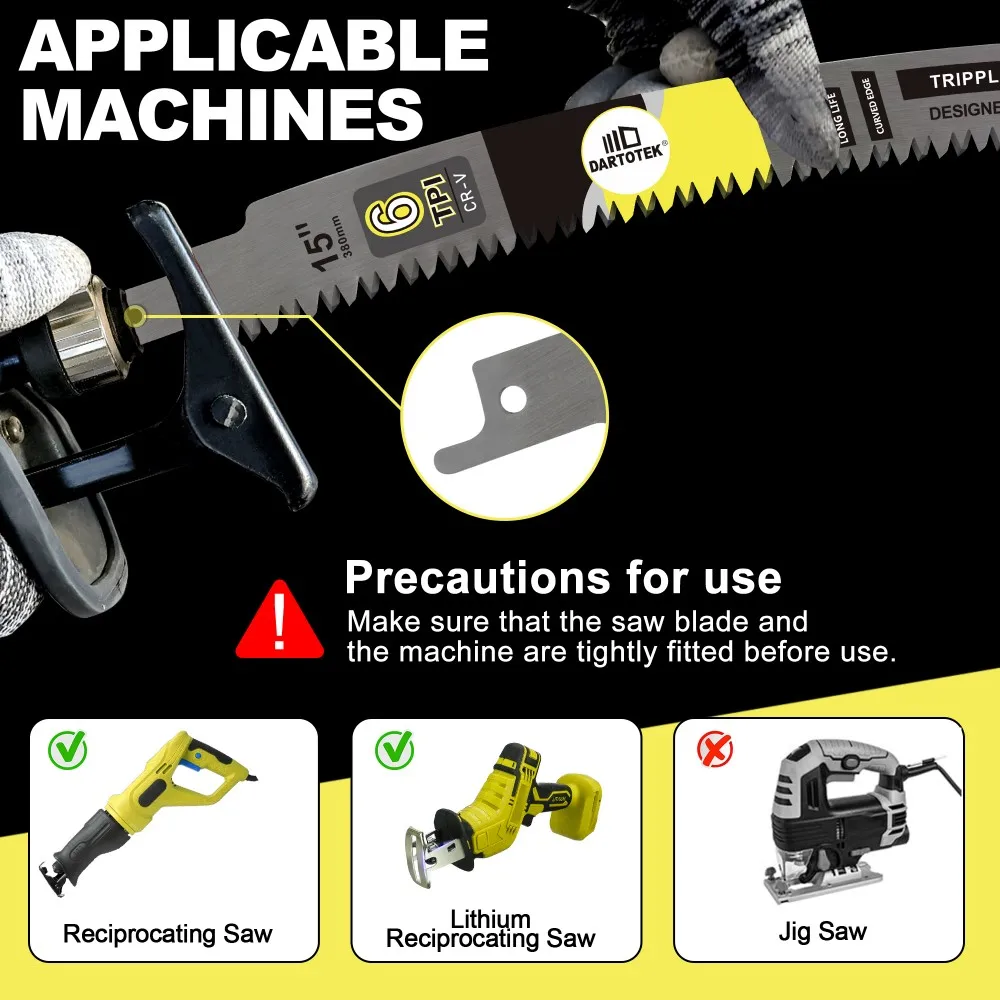 Рисунок 6 - Набор полотен для сабельной пилы с зубьями DARTOTEK