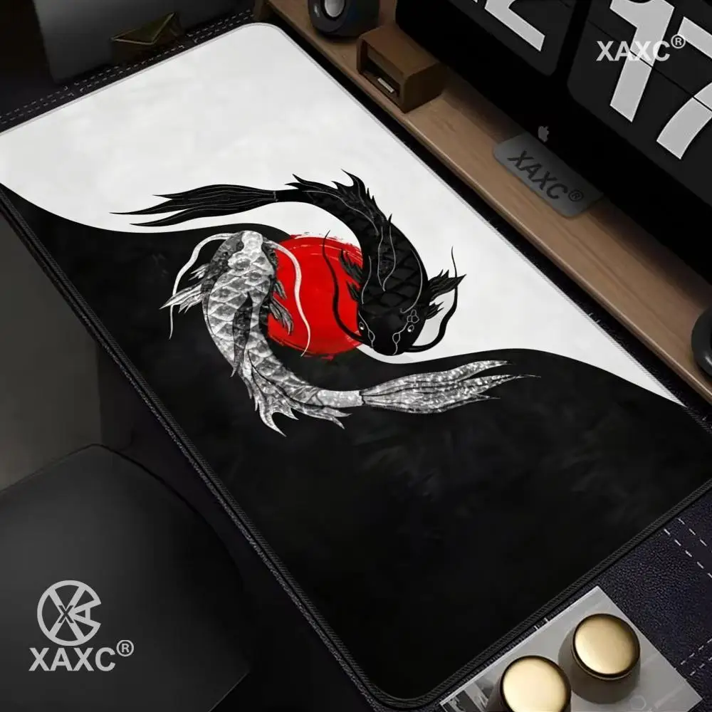 

Gaming Mouse Pads Yin Yang Koi Taichi Neutral Xxl Table Mats Computer Big Mouse Pad Company Large Gamer HYBXXC Fish Desk mat