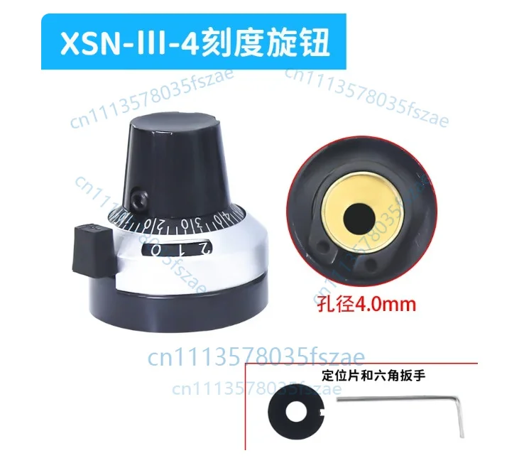Accessories 1 pcs precision digital multi-turn knob xsn h-23-6a 4/6mm counting scale self-locking electric slotter cap