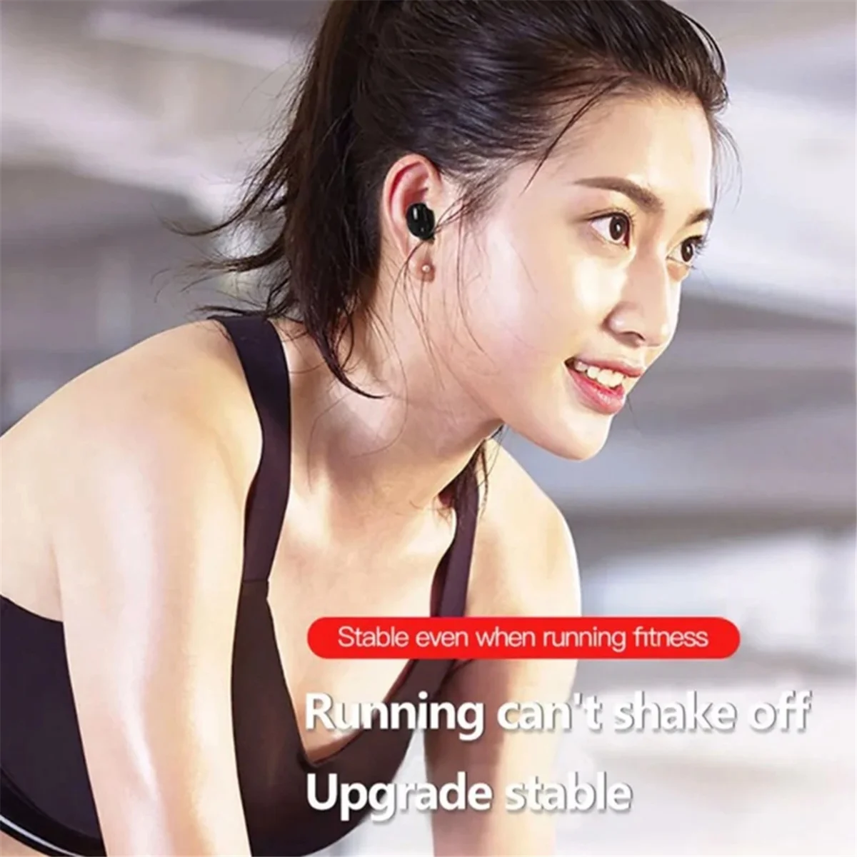 L-Latest Wireless Bluetooth Single Ear Sports Bluetooth Headset with Microphone Hands-Free In-Ear Headset