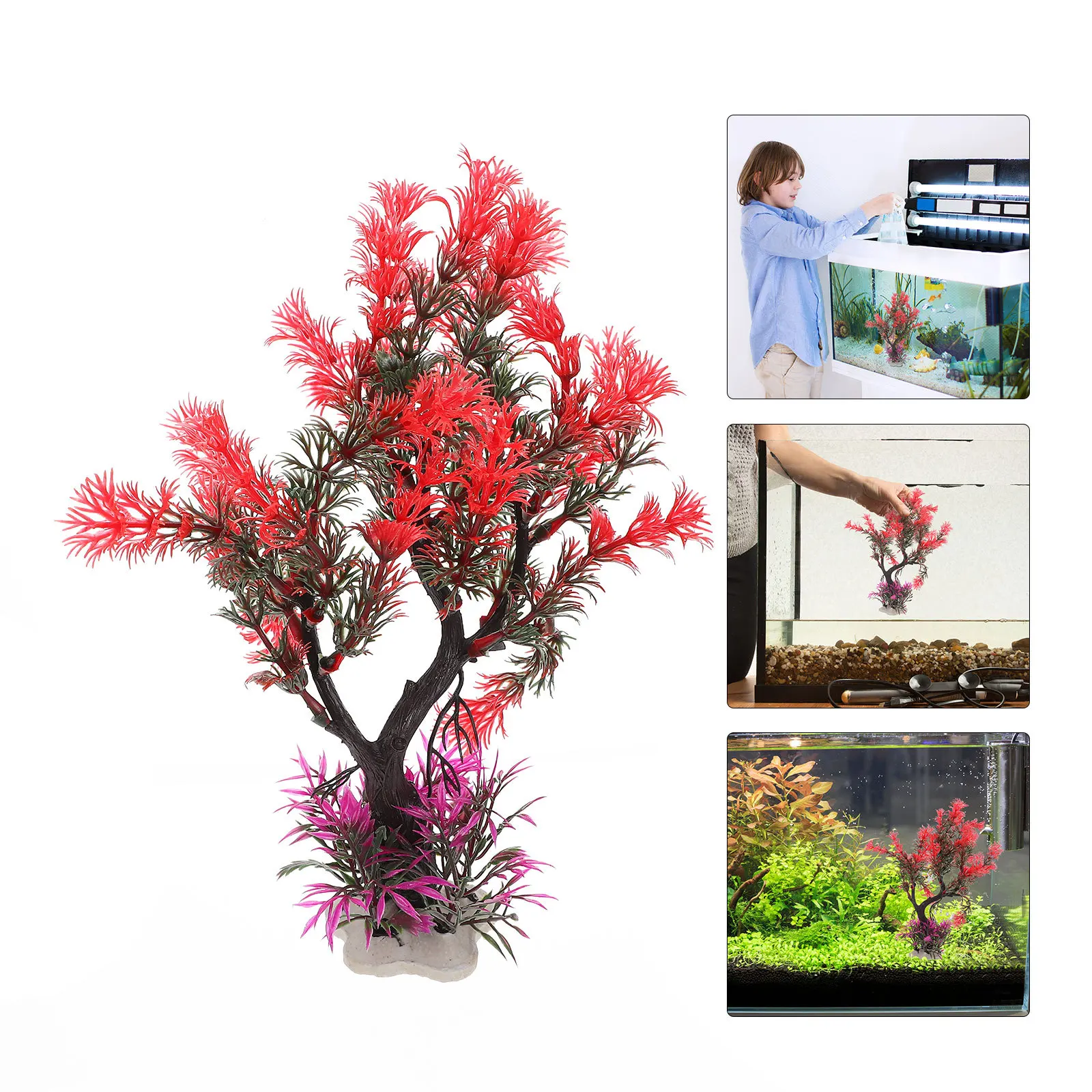 

Plastic Simulation Fish Tank Plants Aquarium Decoration Realistic Aquatic Plant Artificial Fish Tank Landscaping