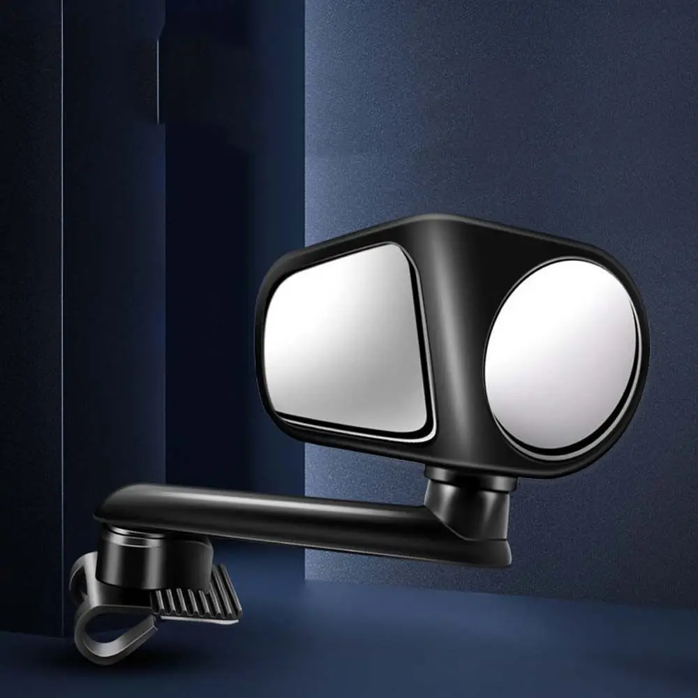 360 degrees rotation Square Car Accessories Double Direction Car Blind Spot Mirror Car Reversing Auxiliary Car Rear View Mirror